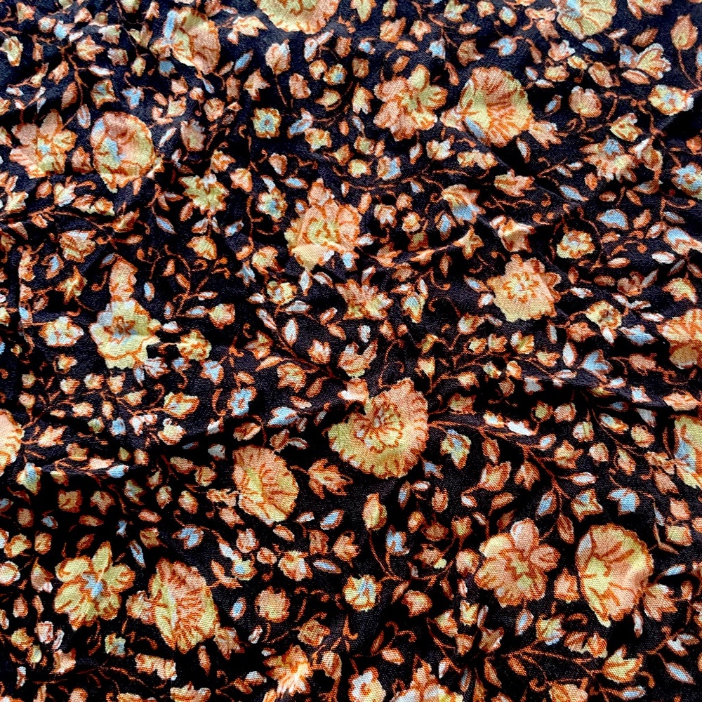 Billabong maxi dress with yellow and orange flowers.